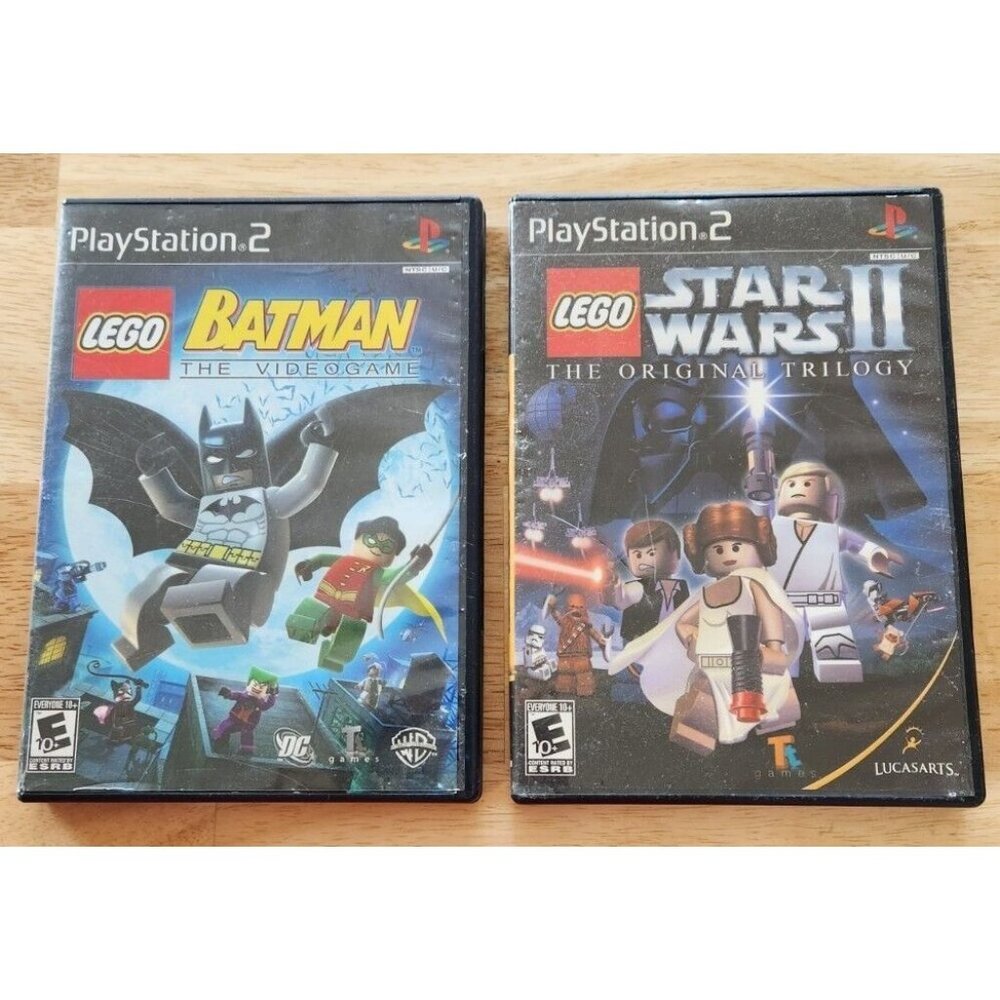 LEGO Batman The Videogame & Star Wars 2 The Original Trilogy Bundle Lot PS2